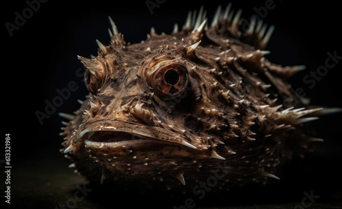 Centrophryne spinulosa, an abyssal anglerfish found in the western Atlantic. AI GENERATIVE