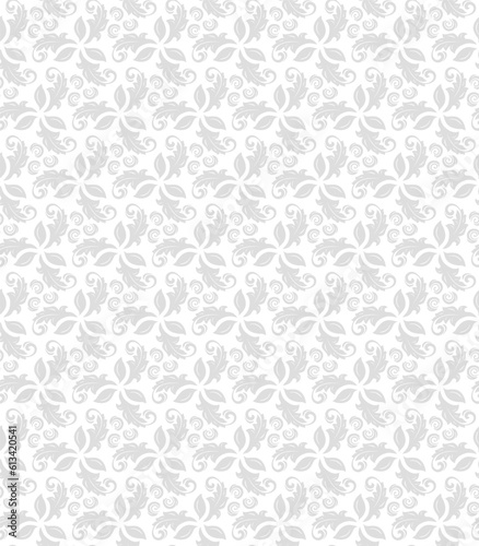 Floral vector ornament. Seamless abstract classic background with light flowers. Pattern with repeating floral elements. Ornament for wallpaper and packaging