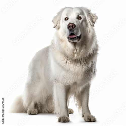 maremma sheepdog isolated on a white background, ai generative