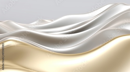 White gold 3 d background with wave A professional photography should use a high - quality Generative AI