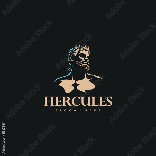 Hercules Heracles , Muscular Myth Greek Warrior Logo design