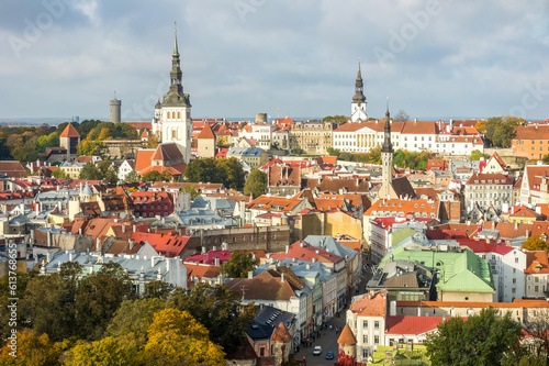 View of old town Tallinn, Estonia. UNESCO site
