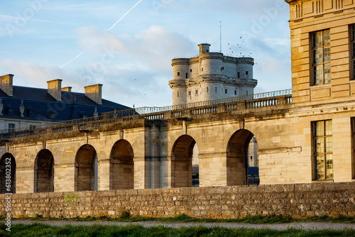 Walls to Donjon Chateau de Vincennes panorama near Paris