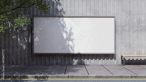 blank billboard on the street