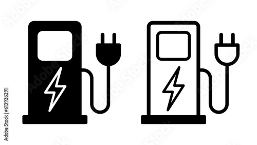 ikona ładowania pojazdów elektrycznych