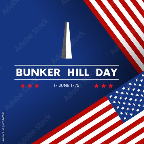 Premium Vector | Vector illustration of bunker hill day. the battle of bunker hill was fought on june 17, 1775.