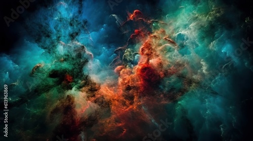 beautiful and colorful nebula