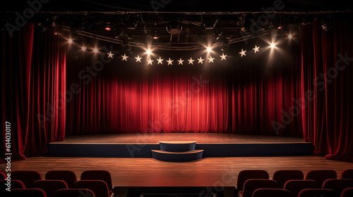 Generative AI empty theater stage