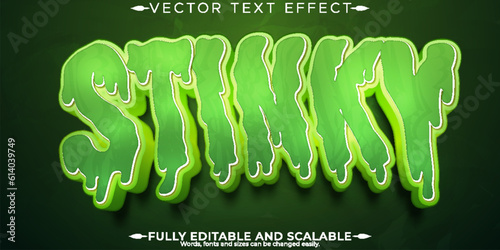 Editable text effect, stinky smell text style