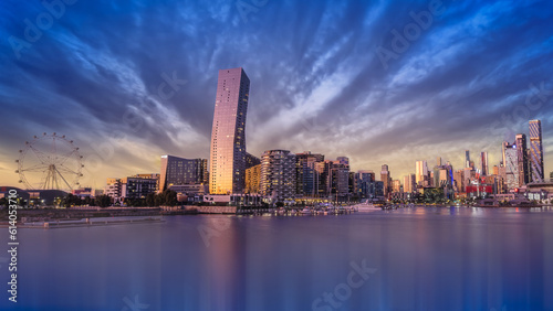 Docklands CBD Melbourne Blue Hour Beautiful Sky