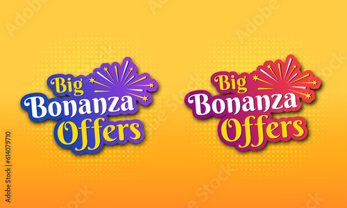 Big Bonanza Offers Logo Unit, Smart Phones, Gadgets, Retail, Electronics Etc. Festival Sale Logo Design Vector 