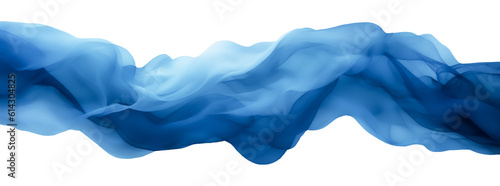 Wave. Blue, white abstract dreamy wave flowing fabric, smoke. Transparent isolated png of blue wave. Banner Graphic Resource as background for silk, smoke, water wave abstract graphics backdrop..