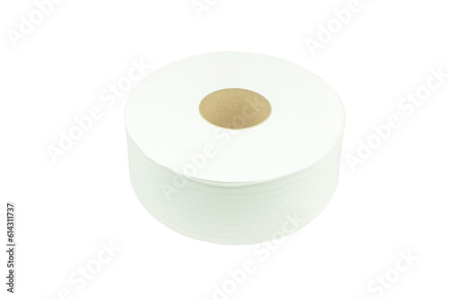 Toilet paper large or Tissue roll sanitary horizontal and household, detail of horizontal clean toilet paper roll. Tissue is lightweight paper or light crepe paper. on transparent background, PNG File