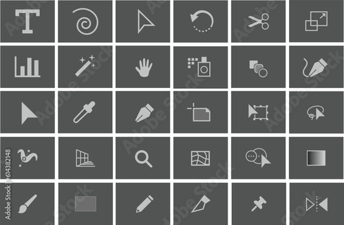 Adobe illustrator app toolbar icons