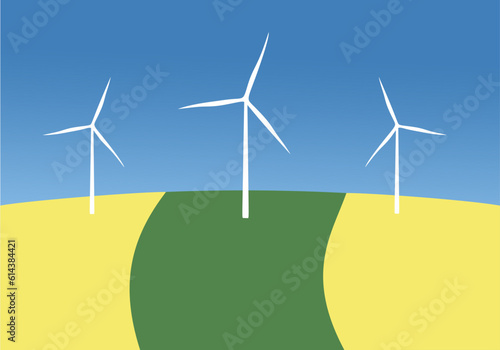 elektrownia wiatrowa - wektor dla twoich projektów
