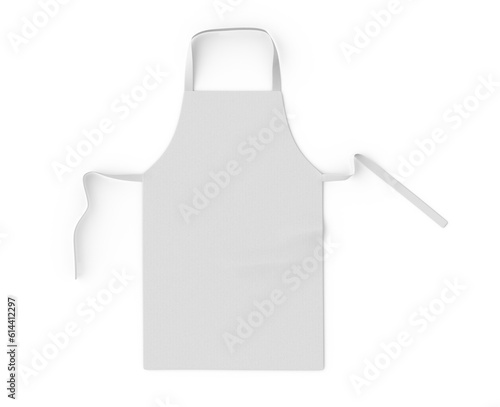 White Kitchen Apron Isolated 3D-Illustration