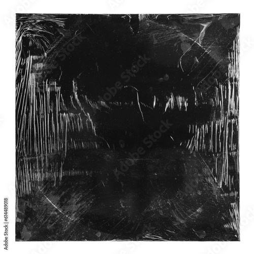 Black album cover wrapped in plastic