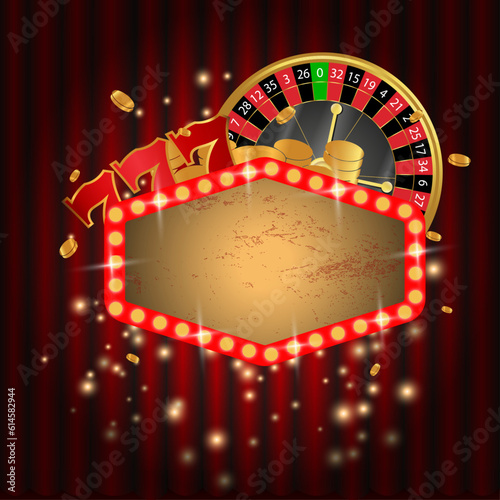 Jackpot light for game background design glows light effect. Vector illustration 