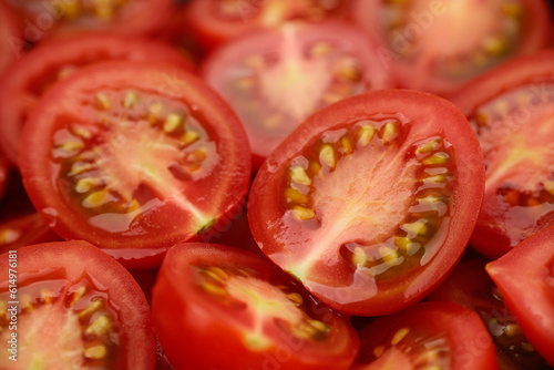 Fresh red cherry tomatoes, close up