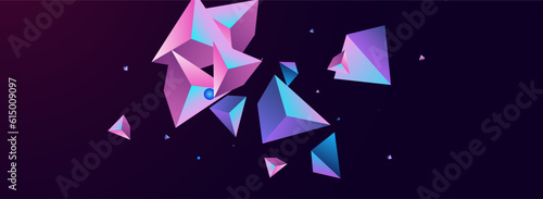 Bright Triangle Vector Panoramic Dark Violet