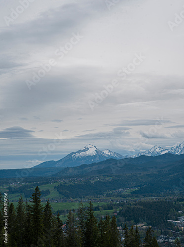 Polish tatry view from top of the mountain