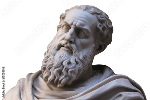 Illustration of the sculpture of Plato. The Greek philosopher. Plato is a central figure in the history of Ancient Greek philosophy.