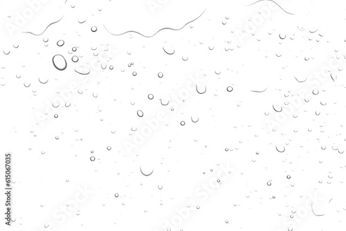 Water droplets on isolated background with PNG file.