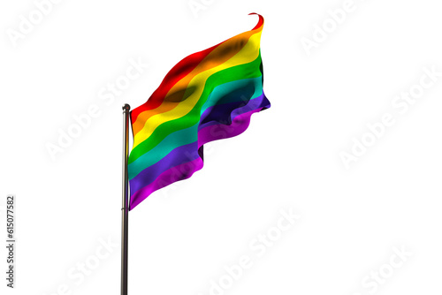 Digital png illustration of rainbow flag lgbtq rights on transparent background