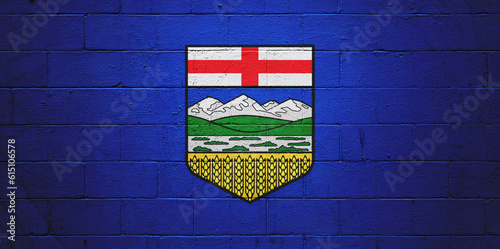 Flag of Alberta painted on a wall