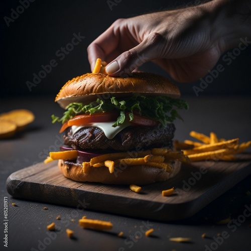 Burger photography, generative ai