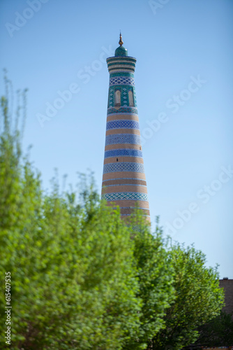 a tallest castle in uzbekistan with tree