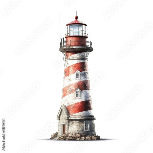 lighthouse isolated on white