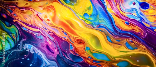 an animated background from colorful oil paints (Generative AI)