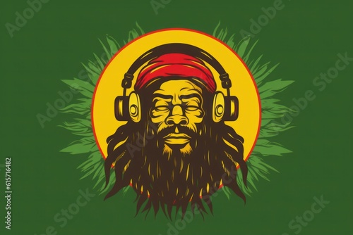 Simple Reggae Illustration. Generative ai