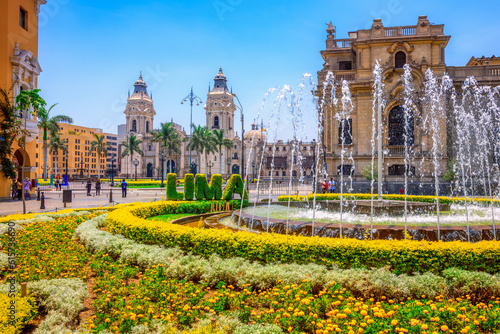 Plaza de Armas in Lima city, Peru