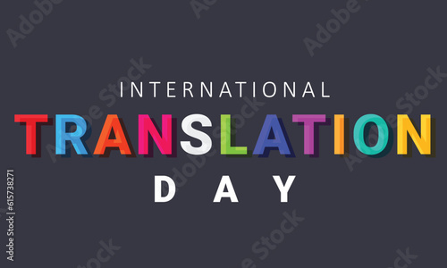 international translation day. background, banner, card, poster, template. Vector illustration.