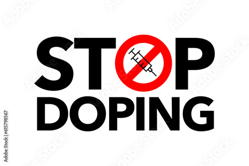 Anti doping vector sign logo icon badge