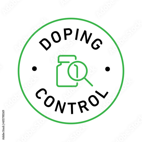 Anti doping vector sign logo icon badge