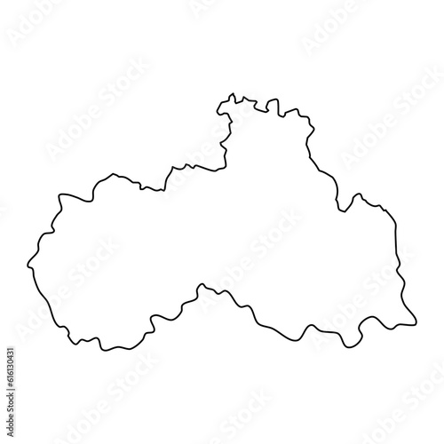 Liberec region administrative unit of the Czech Republic. Vector illustration.