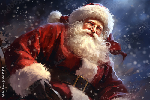 Santa Claus. celebrating christmas or new year. ai generative