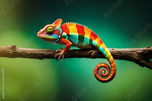 chameleon on a tree generated Ai.