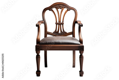 dining chair isolated on a transparent background, generative ai