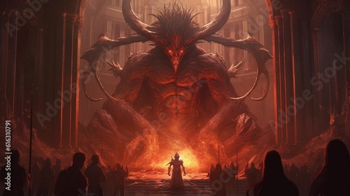 dunjon demons, digital art illustration