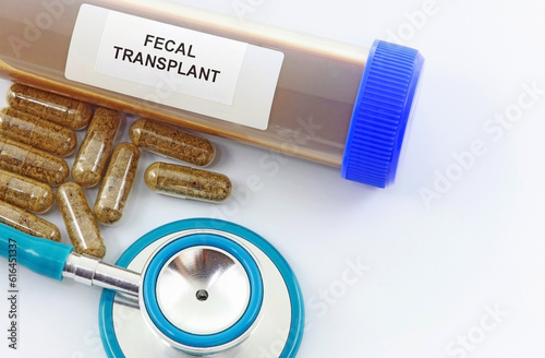 Fecal transplant or fecal matter transplant (FMT) to cure persistent digestive intestinal diseases such as infection by Clostridium 