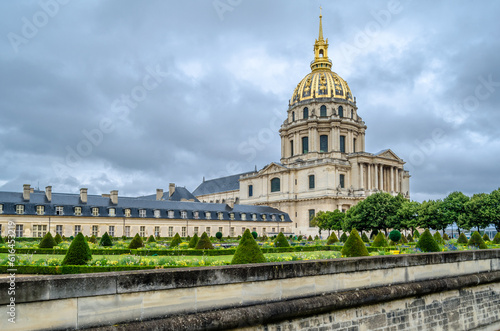 View of the Dome des Invalides in Paris, France