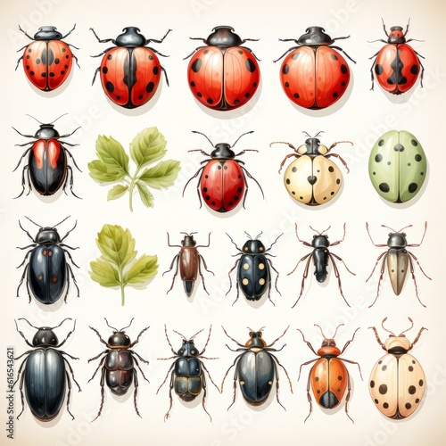 An illustration of group of bugs. Generative AI. 