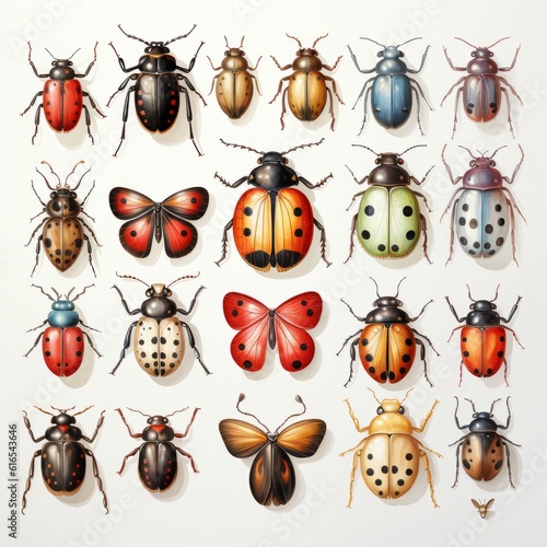 An illustration of group of bugs. Generative AI. 