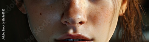 close up of a person's nose
