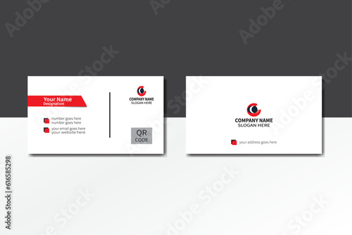 Business card design, business card template, visiting card, professional, modern business card, blackish business card, reddish card, white, reddish, white card, business card
