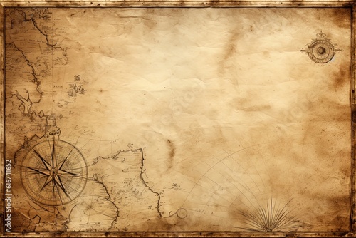 Antique Nautical Map Background
